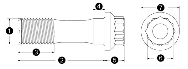 ARP vervangbouten 3/8 x1.600 bv voor K1/EAGLE drijfstangen
