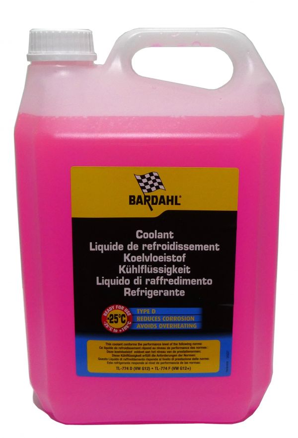 Bardahl koelwater roze 5liter!