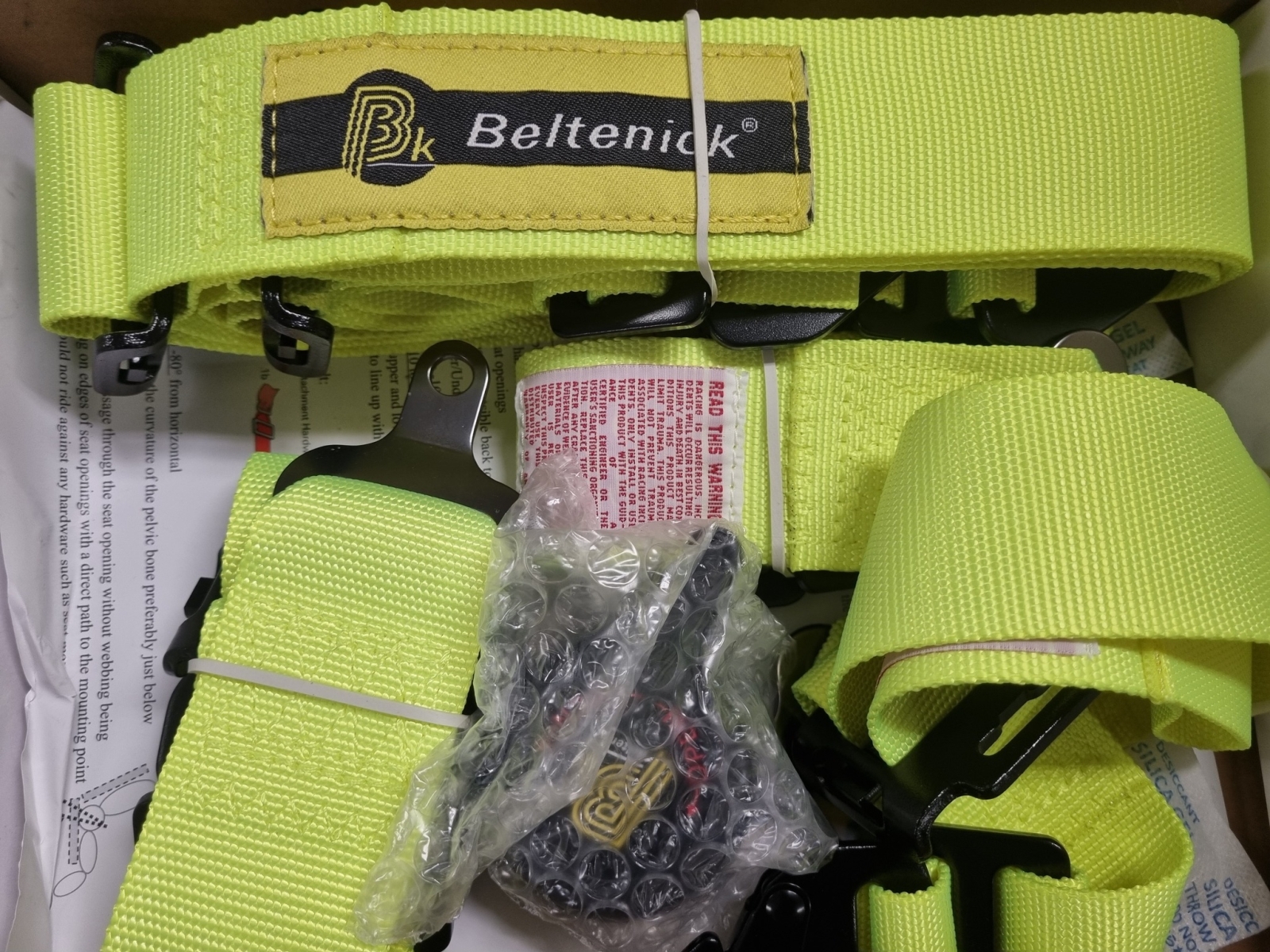 GORDEL MINIBUGGY 5PUNTS NEON GEEL