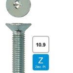 Inbusbout met verzonken kop M8x25 verzinkt 10.9 voor Beadlock