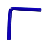 SILICONE TUBE XL 90° of 45° MET LENGTE VAN 400MM