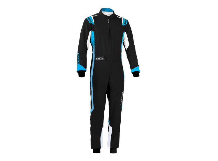 Sparco Thunder CIK/FIA overall zwart-blauw