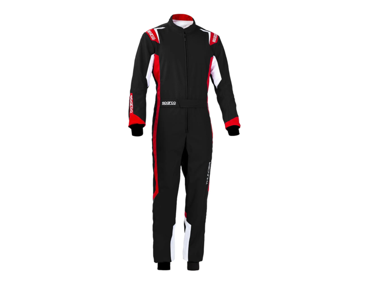 Sparco Thunder CIK/FIA overall zwart-rood