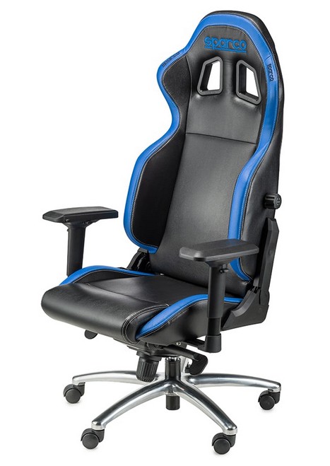 Bureau/gaming stoel zwart/blauw