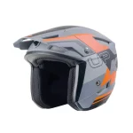 Kenny Trial Up Helmet Graphic Orange Grey Matt